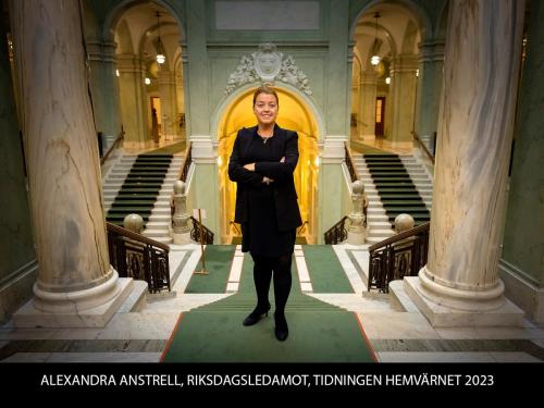 ALEXANDRA ANSTRELL, RIKSDAGSLEDAMOT, TIDNINGEN HEMVÄRNET 2023