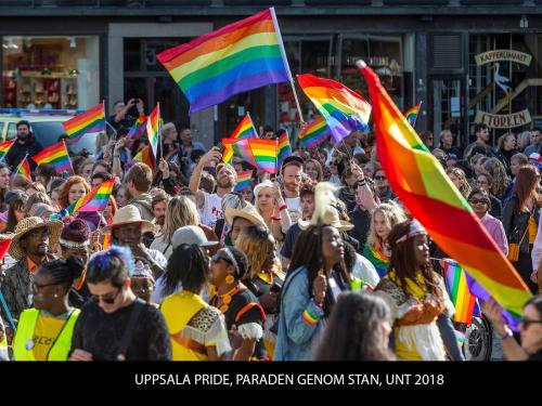 UPPSALA PRIDE, PARAD GENOM STAN, UNT 2018